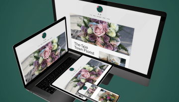 Website Design - The Spa Town Florist website on various devices